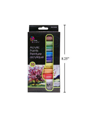 Time 4 Crafts Acrylic Paints Assorted Colours 10x12ml