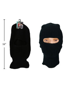 Nordic Trail Knitted Black Balaclavas - Adult One-Size