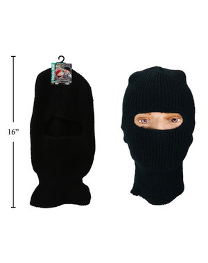 Nordic Trail Knitted Black Balaclavas - Adult One-Size