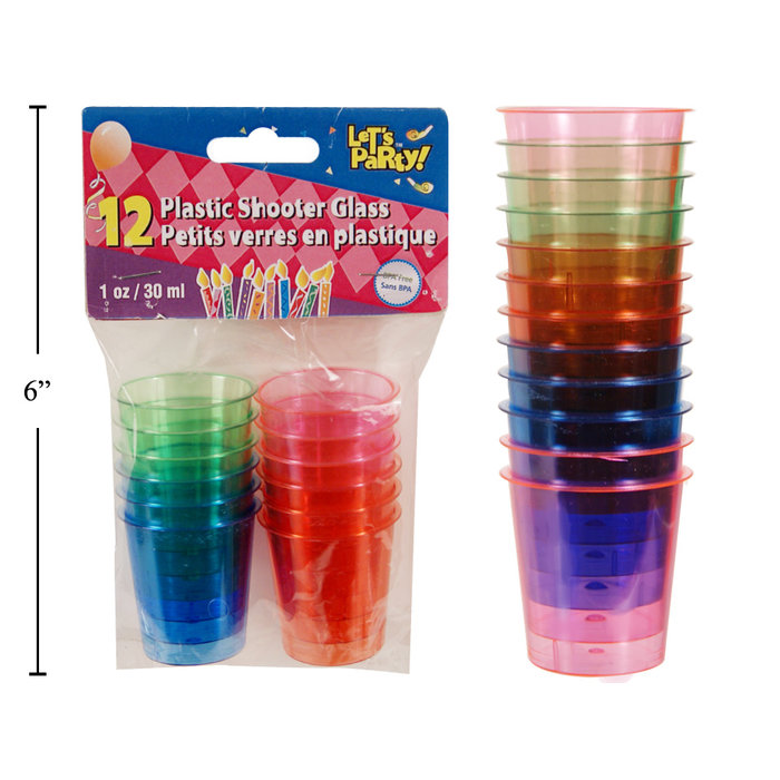 Let's Party Plastic 1oz Shooter Glass  12pk