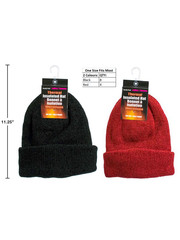 CozyWear Ladies Thermal Tuque - Red/Black/Pink