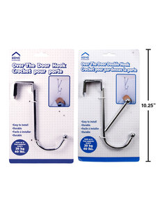 Home Essentials Over The Door Hook  Chrome  20kg/40lb