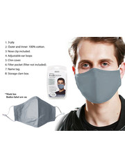 FABDesign Washable Men 3-Ply Mask - Grey