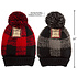 CozyWear Plaid Tuque w/ PomPom - Red or Grey