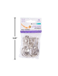 Bodico Metal Shower Curtain Rings  12pk