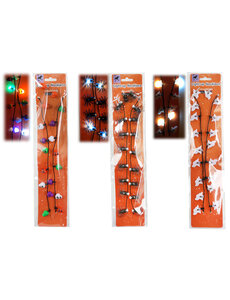 Ghostly Ghouls Halloween LED Flashing Necklace w/Earrings