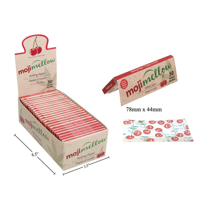 MojiMellow MojiMellow Rolling Paper Cherry Flavour  50pk