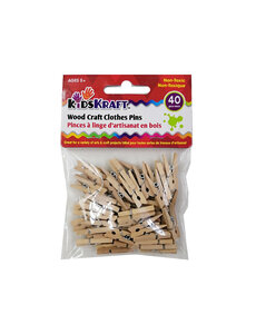Kids Kraft Wood Craft Clothespins  40pk