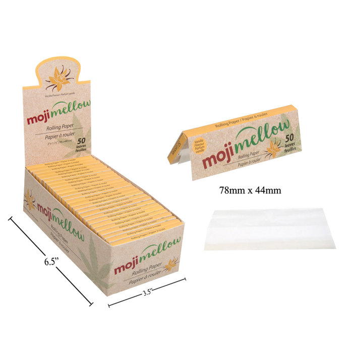 MojiMellow MojiMellow Rolling Paper Vanilla Flavour  50pk