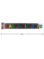 Loot Bag Express Metallic "Happy Birthday" Banner