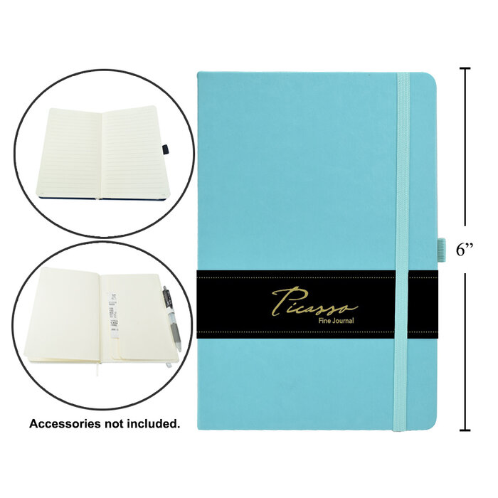 CTG Brands Picasso 4.5"x6.5" 80-sheet Ruled Fine Journal - Blue