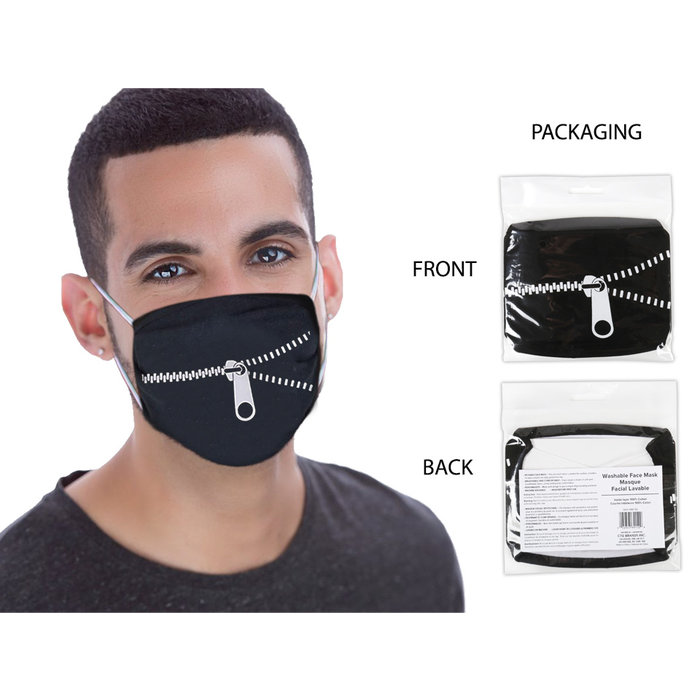 Bodico Comfort Fit Washable Adult Face Mask - Zipper