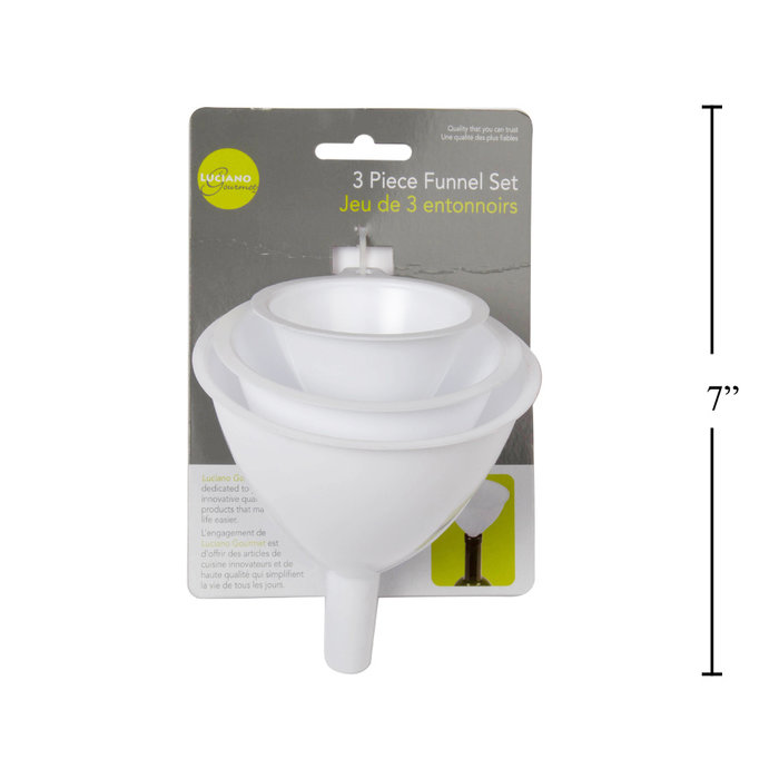 Luciano Gourmet 3 Piece Funnel Set