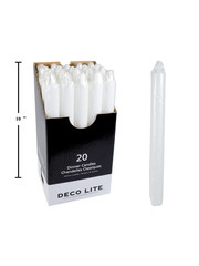 Deco Lite 9'' Deco Lite Dinner Candle - White