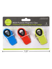 Luciano Gourmet Coloured Magnetic Bag Clips - 3pk