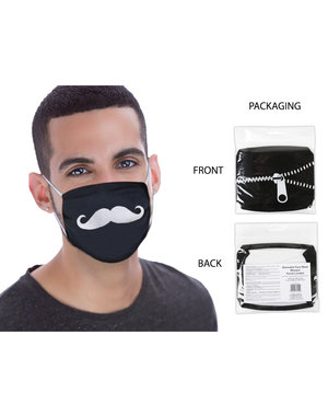 Bodico Comfort Fit Washable Adult Face Mask - 'Stache