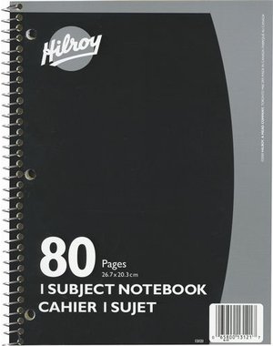 Hilroy Hilroy Coil Notebook   80pg  - 8"x10.5"