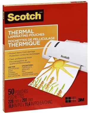 Scotch Thermal Laminating Pouch - 228mm/9"x291mm/11.5" - Individual