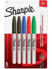 Sharpie Sharpie   Fine Assorted - 5pk