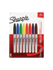 Sharpie Sharpie - Fine Point Assorted Colours  8 pk