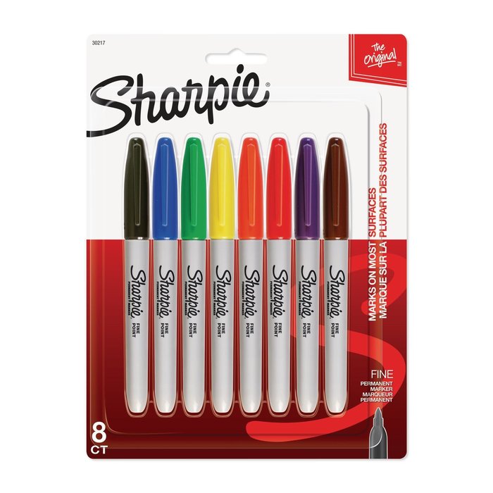 Sharpie Sharpie - Fine Point Assorted Colours  8 pk