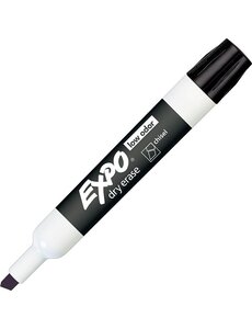 Integra Dry Erase Marker   Chisel Point - Black