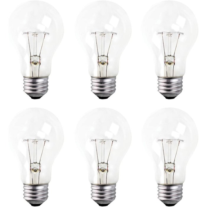 60W  A19 Rough Service Light Bulb  Clear  2pk  (Incl. $0.10 Env Fee)