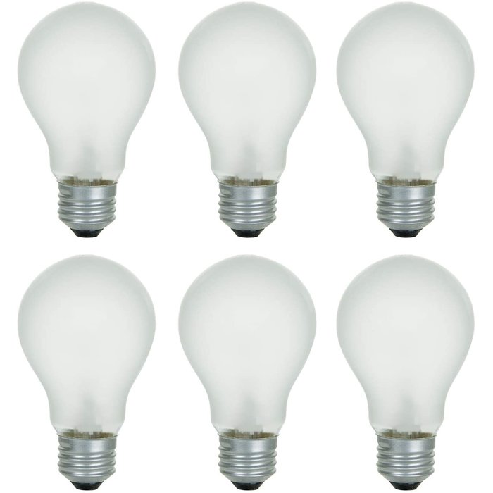 60W  A19 Rough Service Light Bulb  Frosted   2pk (Incl. $0.10 Env Fee)