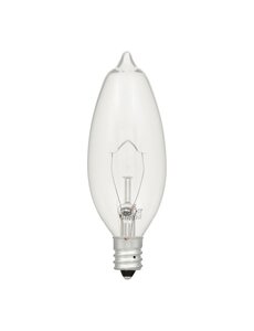  40W Chandelier Bulb  B10 Base - Clear (Incl. $0.10 Env Fee)