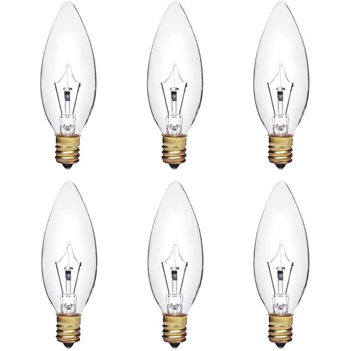 25W Chandelier Bulb  B10 Base - Clear (Incl. $0.10 Env Fee)