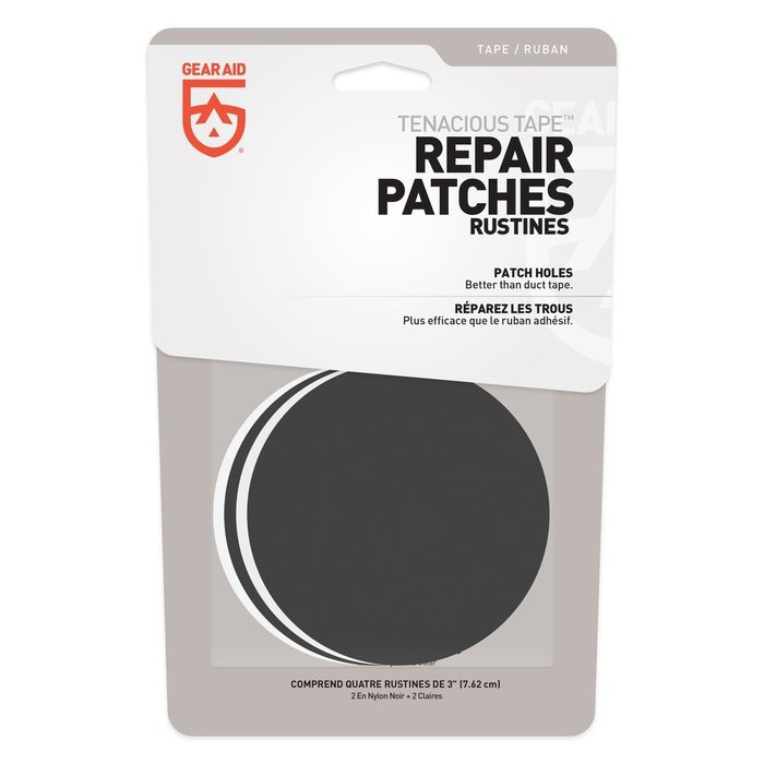 Gear Aid Tenacious Tape   Repair Patches   Black/Clear   7.5cm/3''