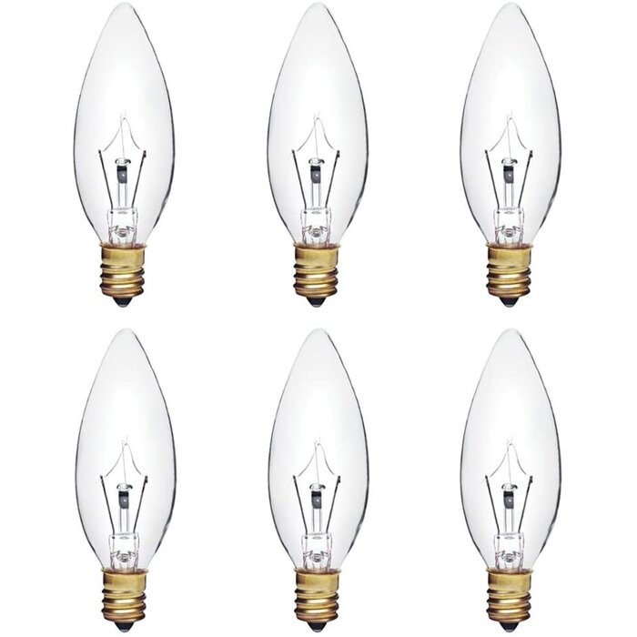 60W  B10 Rough Service Light Bulb    Clear  2pk (Incl. $0.10 Env Fee)