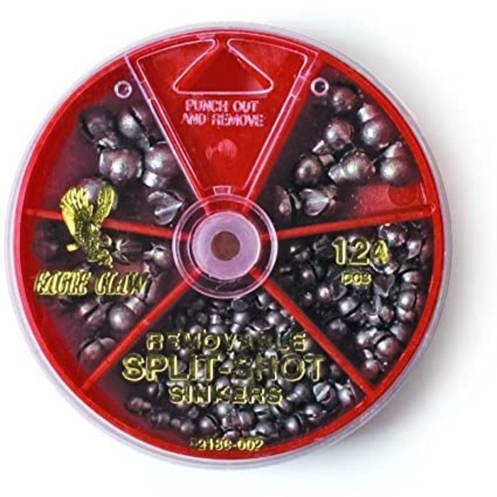 Removable Split-Shot Sinkers  Assorted  124pk