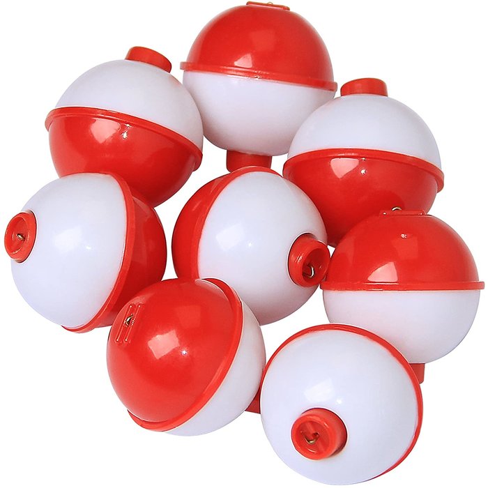 Angler Red/White Plastic Floats 1 1/2''