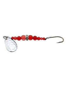 Gibbs Wedding Band In-Line Spinner Size  6  Red Bead