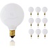 60W  White Vanity Light Bulb  G16.5   Candelabra Base 2pk