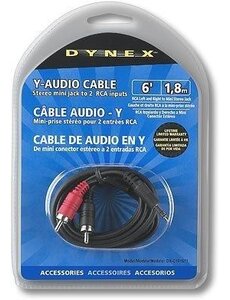 3 x RCA Plug to 3.5mm Plug  1.83m/6'