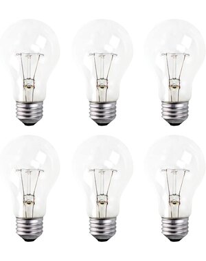  100W A19 Rough Service Light Bulb   Clear  2pk