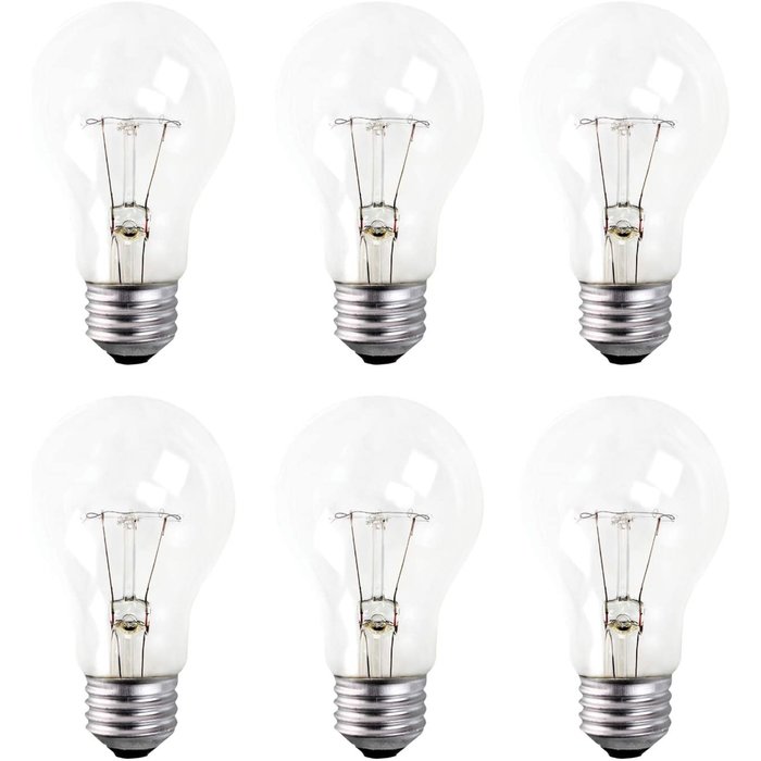 100W A19 Rough Service Light Bulb   Clear  2pk
