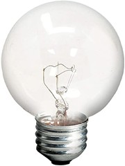  40W  Clear Vanity Light Bulb   G16.5   Candelabra Base 2pk