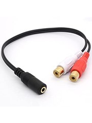  RCA Phono Jack to 2xRCA-F  1.8m/6'