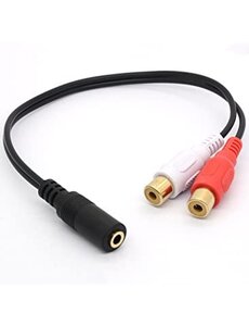  RCA Phono Jack to 2xRCA-F  1.8m/6'