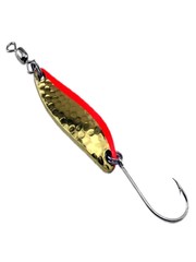 Gibbs Croc Spoon #1 (Hammered Brass Fire Wing)  3/16oz