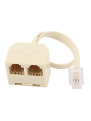  2-Way Modular Jack  Telephone Splitter