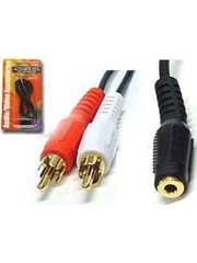  2xRCA Male To 3.5mm Female Cord  1.8m/6'
