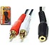 2xRCA Male To 3.5mm Female Cord  1.8m/6'