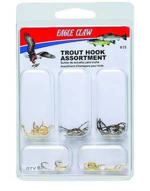  Eagle Claw Trout Hook Assortment   67pk