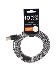 PDI Accessories USB - iPhone Lightning Cable 10' Fast Charge 2.1A