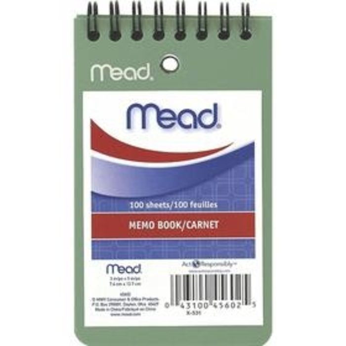 Mead Mead Memo Book 3"x5" 100pg