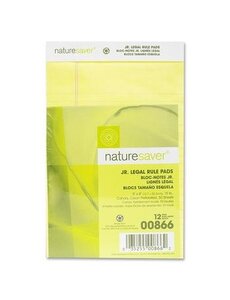 Nature Saver Nature Saver  Jr. Legal Rule Pad  5"x 8"  50pg